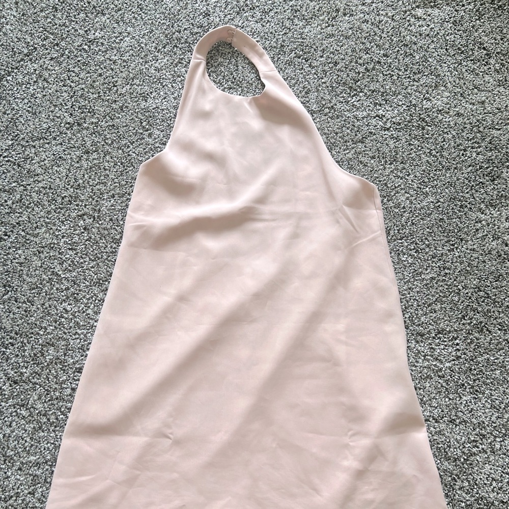 Tobi pink halter, open back dress. Size medium. Never worn.